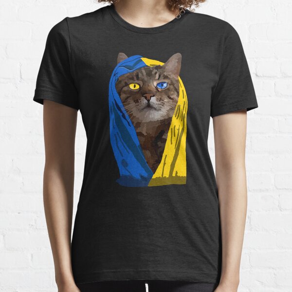 Artikel-Vorschau von Ukraine Katze Stepan Ukrainische Flagge Augen Pride Ukraine, designt und verkauft von Aide.