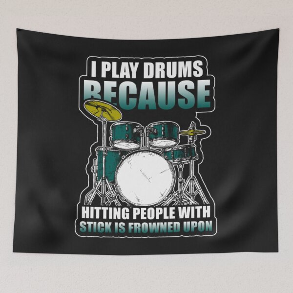 Item preview, Playing Drums Because Stick Frowned Upon designed and sold by ClamenTaon.
