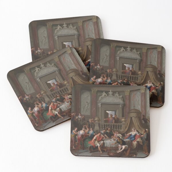 Item preview, The Banquet of Cleopatra | Gerard Hoet | 1720 Historic Art designed and sold by CJET.