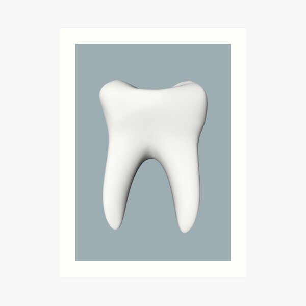 Weisses Zahn Schwarz Hintergrund Plakat Fur Zahnarzt Kunstdruck Von Dentalart Redbubble