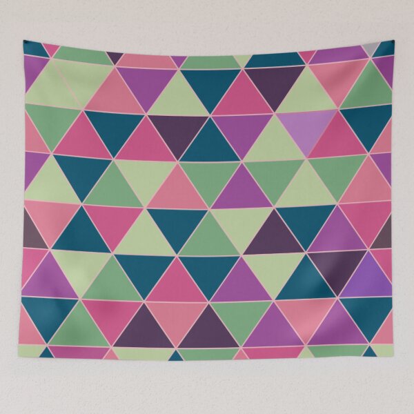 Item preview, Multicolor triangles pattern designed and sold by cutecrazytshirt.