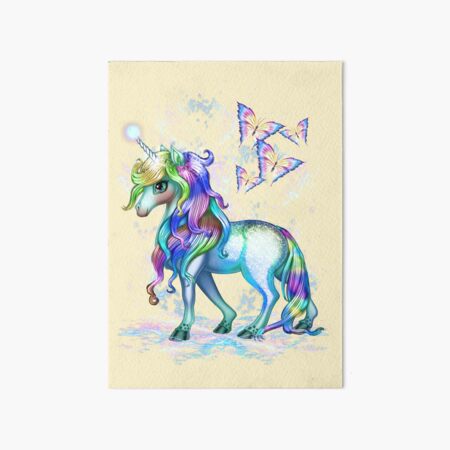 Unicorn in a field of poppies Art Board Print for Sale by LoneAngel