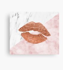 Kiss me marble Canvas Print