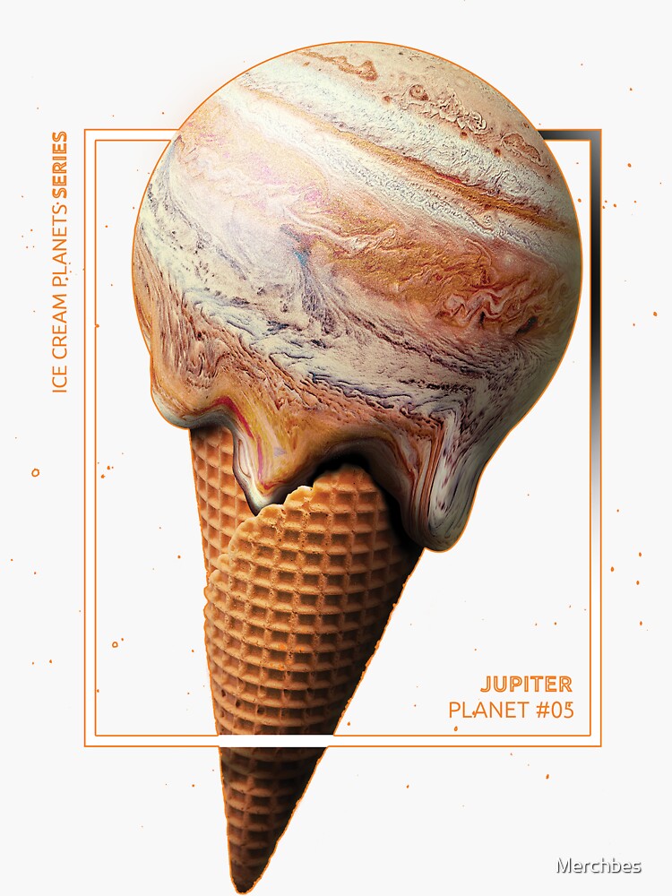 "Jupiter Ice Cream" Sticker for Sale by Merchbes Redbubble