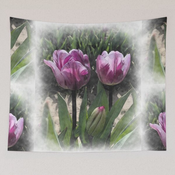 Item preview, Soft Purple Pattern Tulips designed and sold by KirtTisdale.