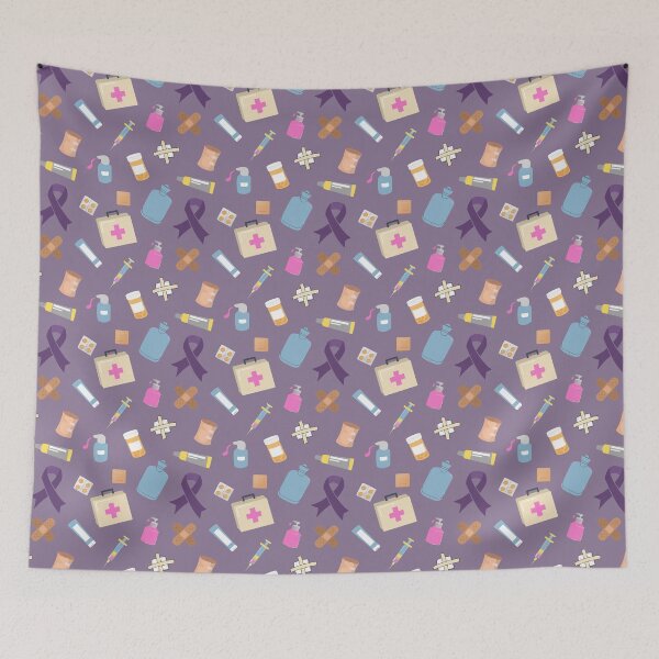Item preview, Hidradenitis Suppurativa Awareness Ribbon First Aid Supplies Pattern designed and sold by PridePositivity.