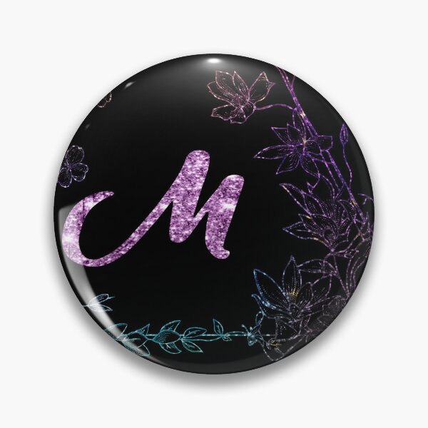 Item preview,  Glitter Floral Monogram M designed and sold by ModernStyleBoho.
