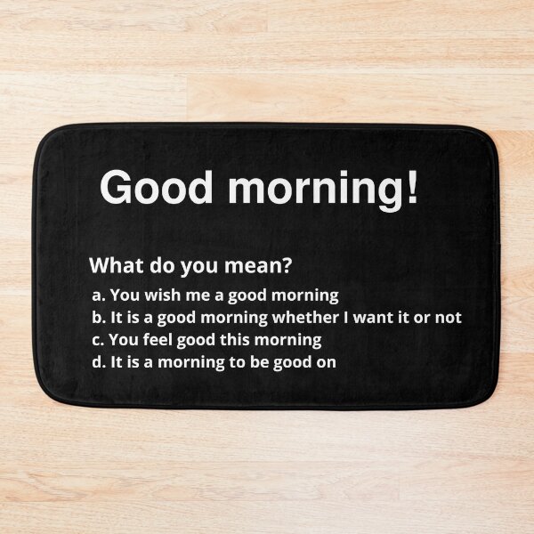 Item preview, Bilbo Good Morning - Black designed and sold by Tolkienian.