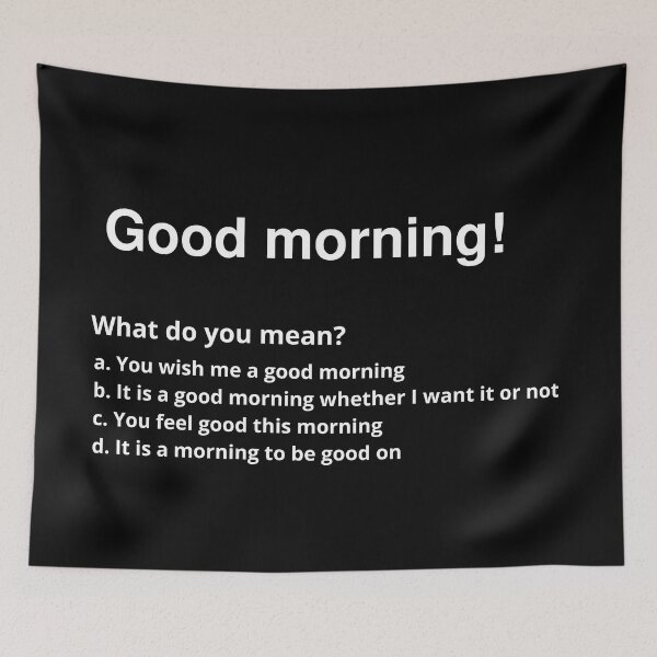 Item preview, Bilbo Good Morning - Black designed and sold by Tolkienian.