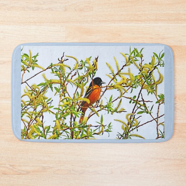 Item preview, Baltimore Oriole Hiding Among The Catkins designed and sold by Deb Oppermann.
