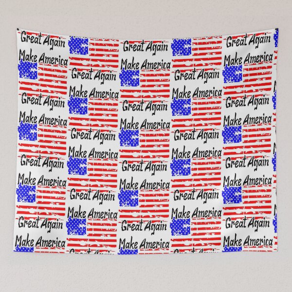 Item preview, MAKE AMERICA GREAT AGAIN Baseball ¾ Sleeve  designed and sold by HappyTeaShirt.