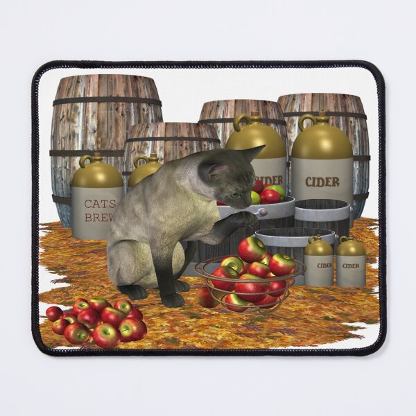 Item preview, Cat Playing With Apples, fantasy artwork designed and sold by LoneAngel.