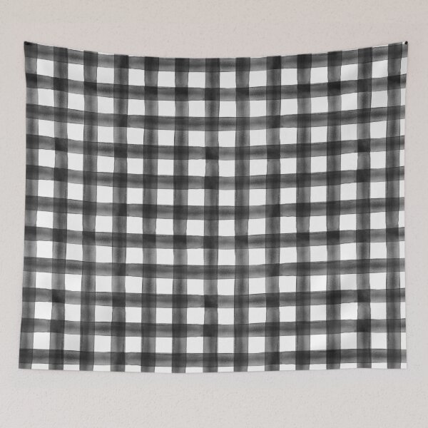 Item preview, Watercolor plaid - black designed and sold by littlearrow.