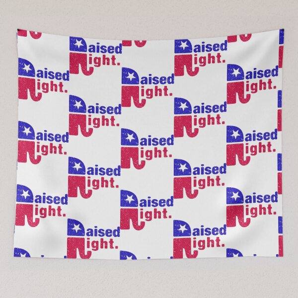 Artikelvorschau, Raised Right - Republican Elephant entworfen und verkauft von HappyTeaShirt.