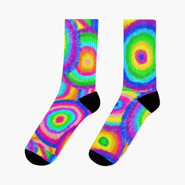 Item preview, Radiating Rainbow Tie Dye Circles, Psychedelic Abstract Painting, Single and Large Sized Repeating Pattern designed and sold by Nicolette Olivier.