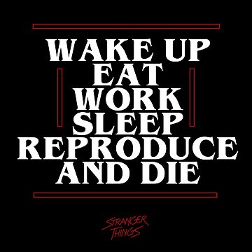 Artwork thumbnail, Stranger Things Vecna Quote "Wake Up" by Lucas Kolodziej