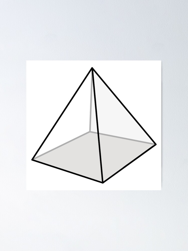 Op Art Pyramid Clear Square Geometry Triangle Poster By Tomsredbubble Redbubble