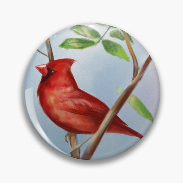 Item preview, Red Cardinal Sitting on a Branch designed and sold by TorstenArt.