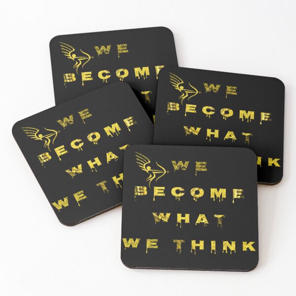 Item preview, We become what we think..., words with pattern by Marina Daniluka designed and sold by MariDaniArt.