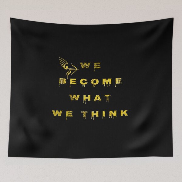 Item preview, We become what we think..., words with pattern by Marina Daniluka designed and sold by MariDaniArt.