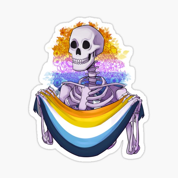 Item preview, aroace Pride Skeleton designed and sold by StarSketchMEH.