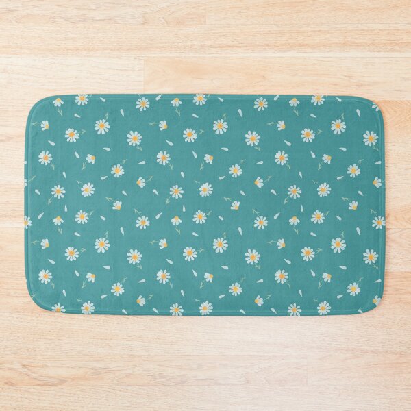 Item preview, Daisy pattern, Teal ditsy floral pattern  designed and sold by RoseMaryWP.