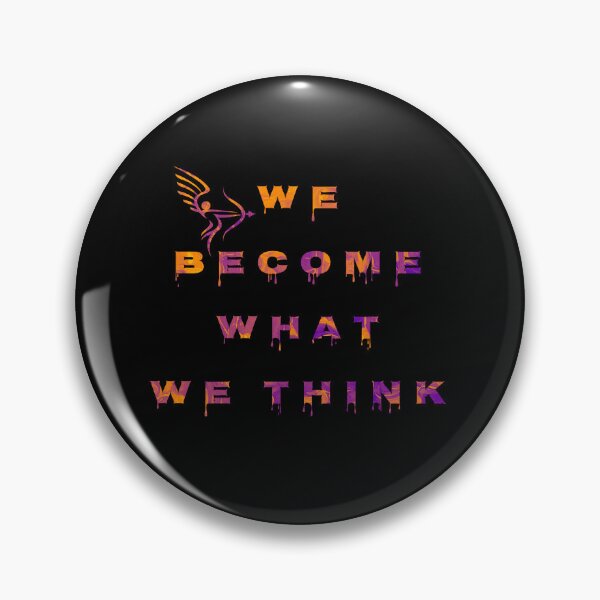Item preview, We become what we think..., words with pattern by Marina Daniluka designed and sold by MariDaniArt.