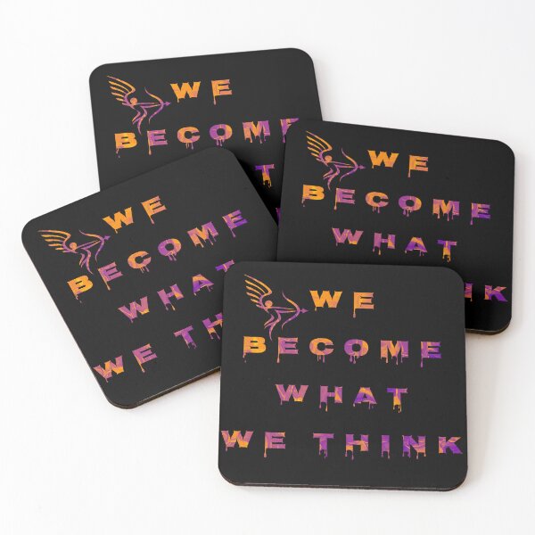 Item preview, We become what we think..., words with pattern by Marina Daniluka designed and sold by MariDaniArt.