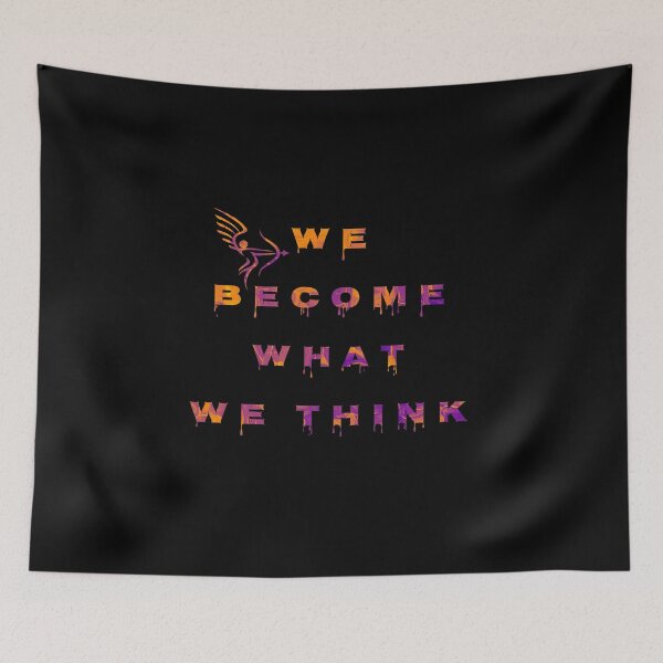Item preview, We become what we think..., words with pattern by Marina Daniluka designed and sold by MariDaniArt.