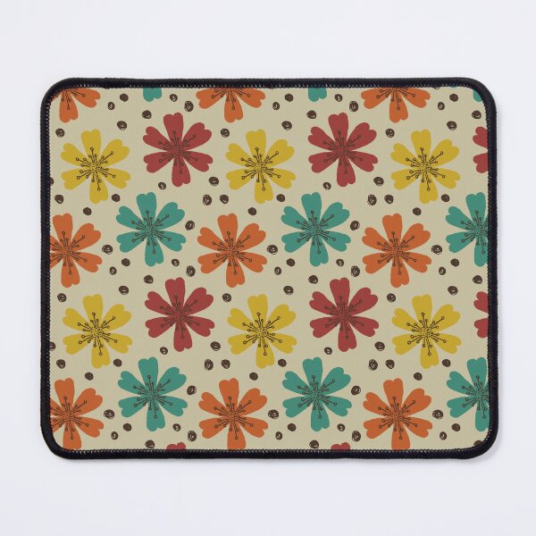 Item preview, Flower pattern in retro colors: 1960s and 1970s designed and sold by Becky Hunter.