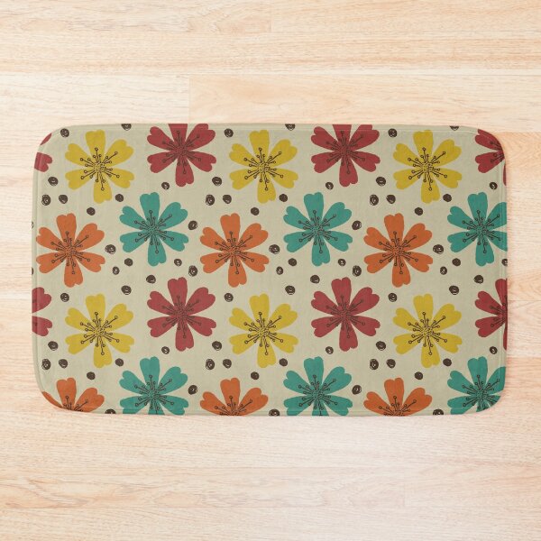 Item preview, Flower pattern in retro colors: 1960s and 1970s designed and sold by Becky Hunter.