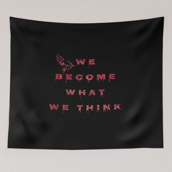 Item preview, We become what we think..., words with pattern by Marina Daniluka designed and sold by MariDaniArt.