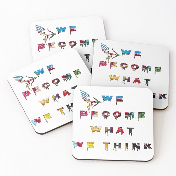 Item preview, We become what we think..., words with pattern by Marina Daniluka designed and sold by MariDaniArt.