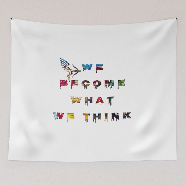 Item preview, We become what we think..., words with pattern by Marina Daniluka designed and sold by MariDaniArt.