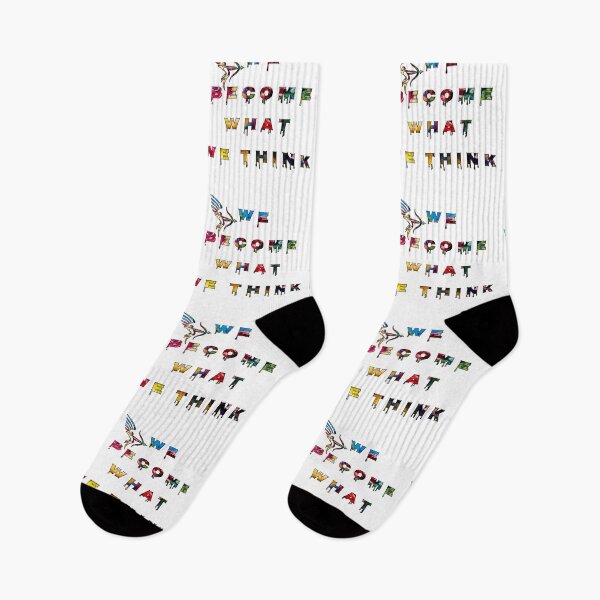 Item preview, We become what we think..., words with pattern by Marina Daniluka designed and sold by MariDaniArt.