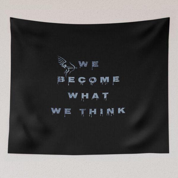 Item preview, We become what we think..., words with pattern by Marina Daniluka designed and sold by MariDaniArt.