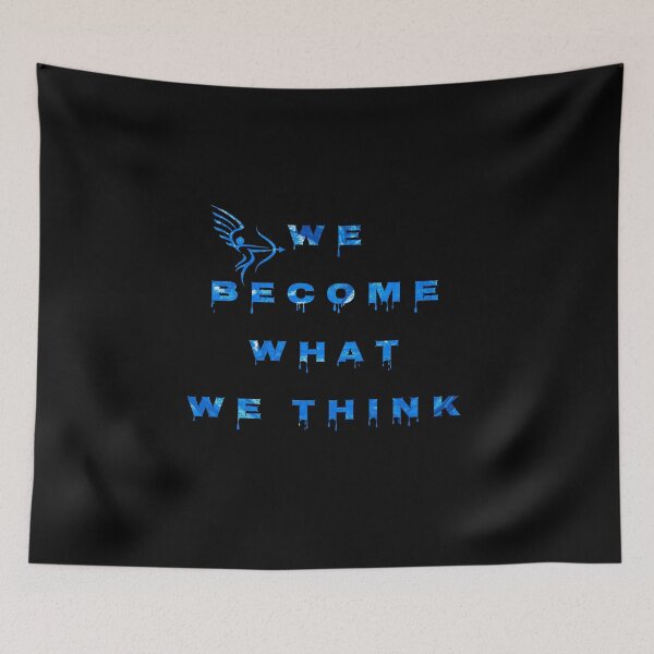 Item preview, We become what we think..., words with pattern by Marina Daniluka designed and sold by MariDaniArt.