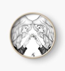 Mirror mirror - grey Clock