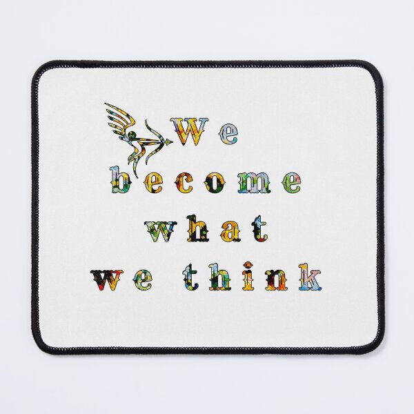 Item preview, We become what we think..., words with pattern by Marina Daniluka designed and sold by MariDaniArt.