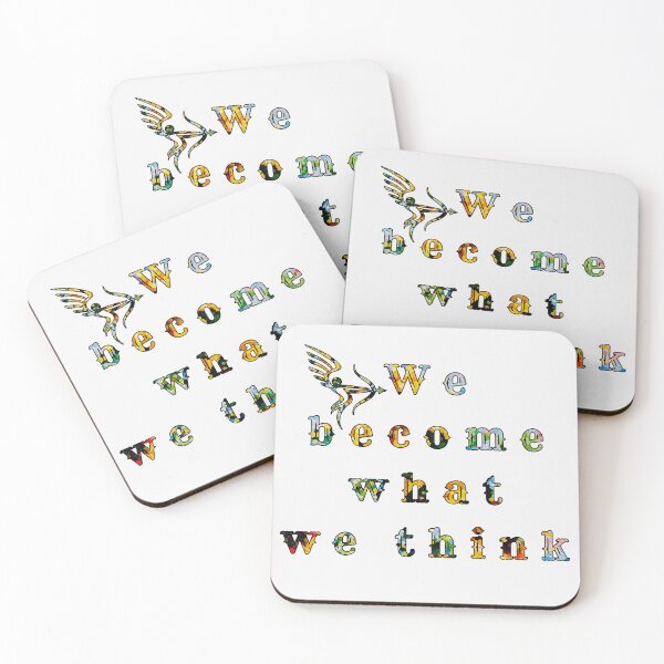Item preview, We become what we think..., words with pattern by Marina Daniluka designed and sold by MariDaniArt.