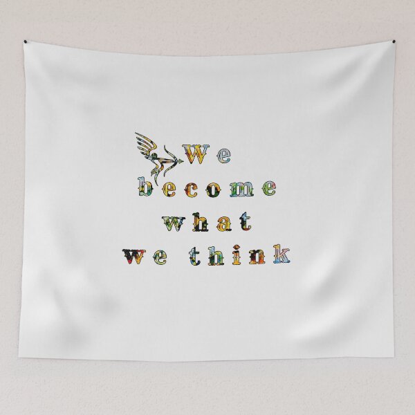 Item preview, We become what we think..., words with pattern by Marina Daniluka designed and sold by MariDaniArt.
