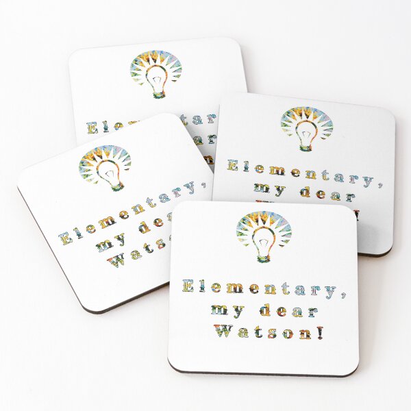 Item preview, Elementary, my dear Watson., words with pattern by Marina Daniluka designed and sold by MariDaniArt.