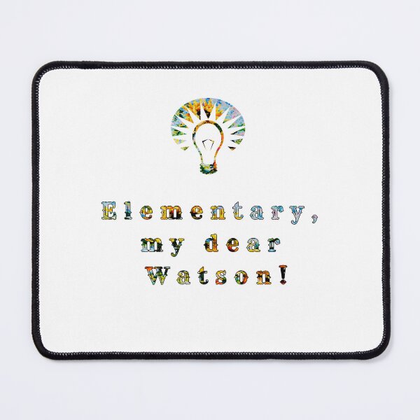 Item preview, Elementary, my dear Watson., words with pattern by Marina Daniluka designed and sold by MariDaniArt.