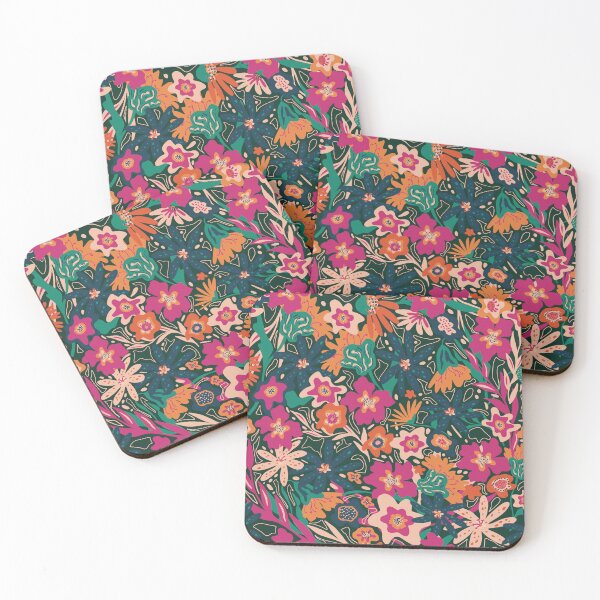 Item preview, Bright colorful abstract floral designed and sold by SisterlyLove.
