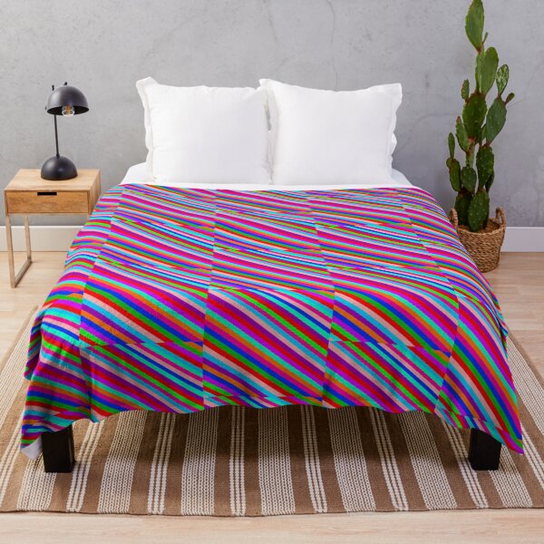 Item preview, Thick Diagonal Rainbow Stripes, Psychedelic Abstract Painting, Single and Small Sized Repeating Pattern designed and sold by Nicolette Olivier.