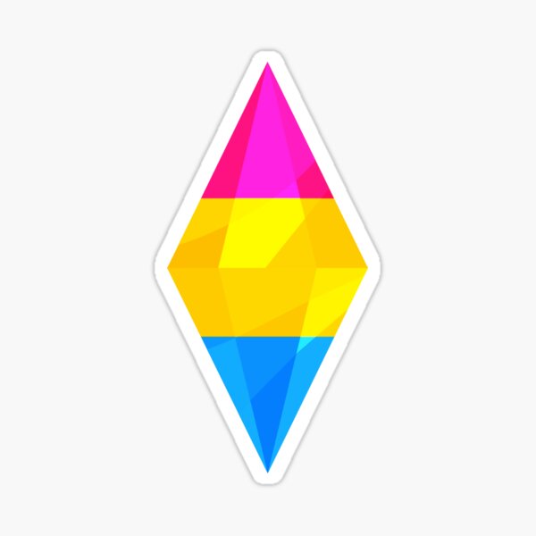 Pansexual Flag Sims 4 Plumbob Sticker For Sale By Oswanily Redbubble