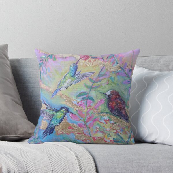 Item preview, Hummingbirds in Lipstick Plants designed and sold by Lisa Kimberly Glickman.