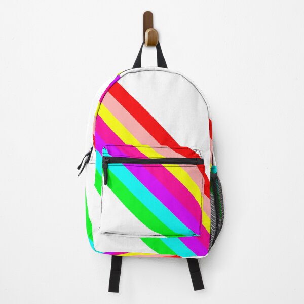 Item preview, Thick Diagonal Rainbow with White Background, Psychedelic Abstract Painting, Single and Large Sized Repeating Pattern designed and sold by Nicolette Olivier.