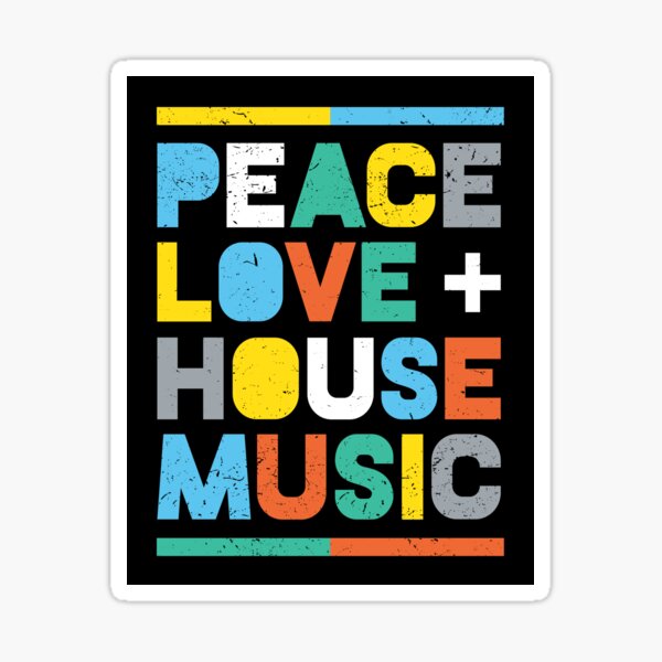 I Love House Music vinyl sticker decal heart DJ edm edc trance dubstep mix club I Love House Music vinyl sticker decal heart DJ edm edc trance dubstep mix club