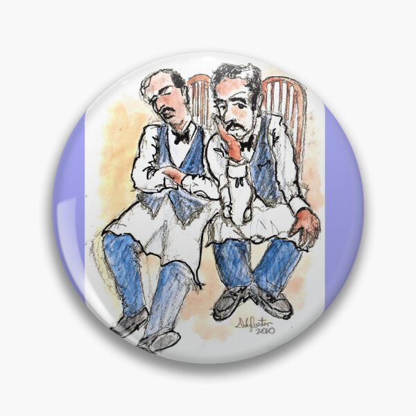 Item preview, Two Waiters Resting Between Customers designed and sold by DonSylvester.